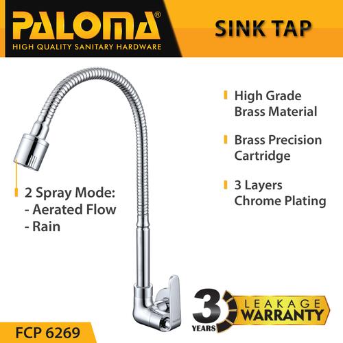 Foto Produk PALOMA FCP 6269 Keran Sink Fleksibel Angsa Cuci Piring Dapur Kran Air dari PALOMA HARDWARE