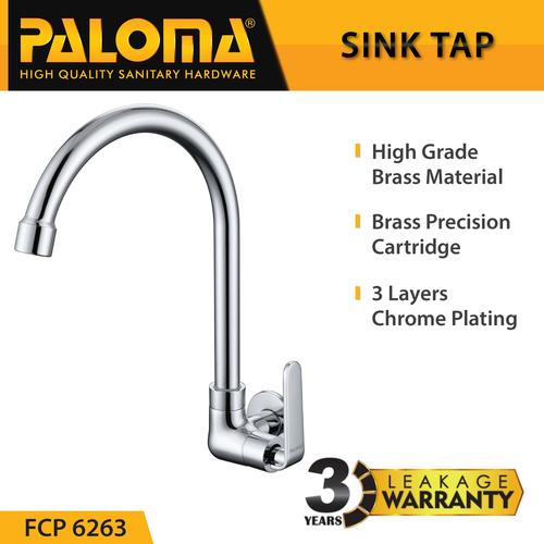 Foto Produk PALOMA FCP 6263 Keran Sink Angsa Cuci Piring Dapur Tembok Kran Air dari PALOMA HARDWARE