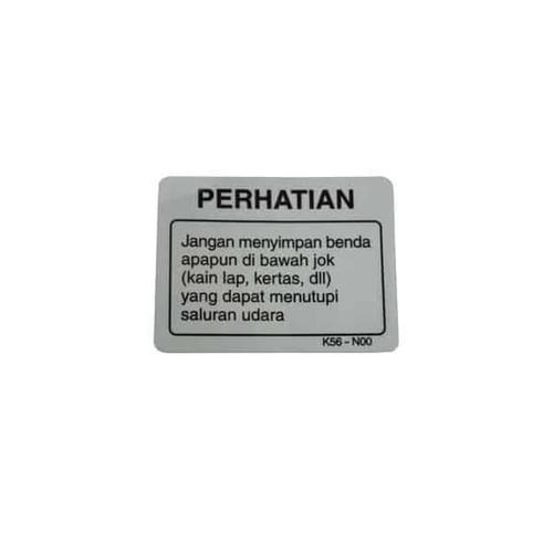Gambar Stiker (Label Air Intake Notice) 87517K56N00 dari Honda Cengkareng Kota Tangerang Tokopedia