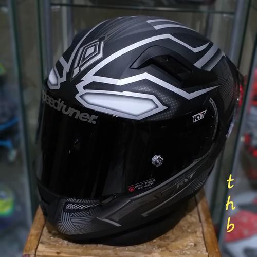 Jual KYT K2R Black Panther Silver visor 