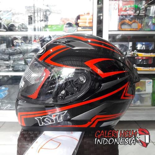 Jual Helm KYT Falcon motif Carbon Black 