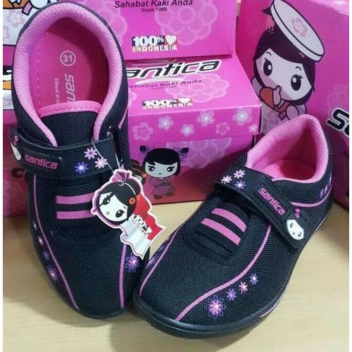 Foto Produk Sepatu Anak Perempuan Santica Michiko - 32, Hitam dari tokogading
