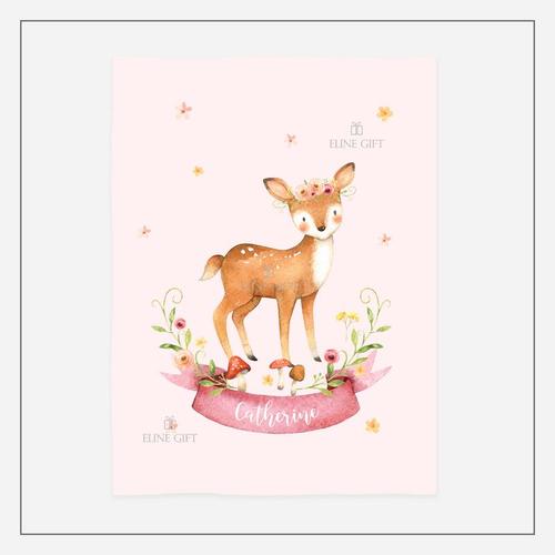 Foto Produk Selimut Bedcover Anak Bayi Custom Nama Type 19 - Scuba 75x100 dari Eline Gift