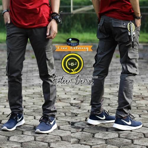 Foto Produk CELANA PRIA CARGO PANJANG PREMIUM - CARGO PRIA BAHAN MELAR DAN ELASTIS dari zlscloth91