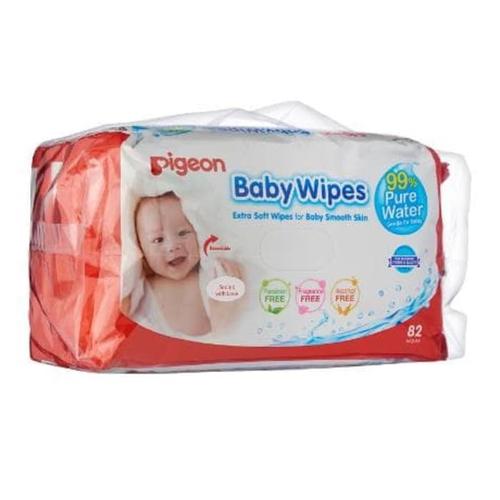 Foto Produk Isi 2 bundling Pigeon tissue Baby Wipes Pure Water 82s tisu bayi 82 dari JMT-Shop