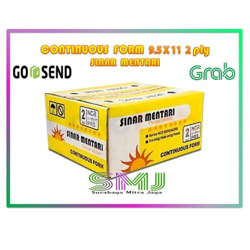 Gambar Continuous Form 9 1/2 x 11 2 Ply Mentari ( Full / PRS / Wartel ) dari Surabaya Mitra Jaya undefined Tokopedia