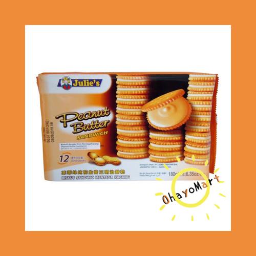 Foto Produk Biskuit Julies rasa kacang / Julie's peanut butter/ Biscuit 180g dari OhayoMart