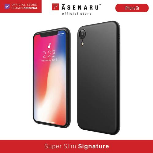 Foto Produk ASENARU iPhone XR Case - Super Slim Signature - Pitch Black dari Asenaru Official Store