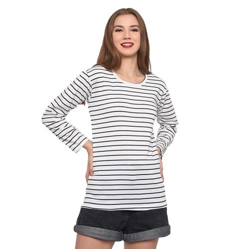 Foto Produk MOSIRU Kaos Wanita Baju Oblong Termurah Tumblr Tee Salur 10100018 dari Mosiru Official Store