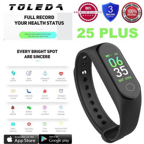 Foto Produk TOLEDA SmartBand TLW 25Plus Original 100% Smartwatch - Hitam dari Toleda Indonesia
