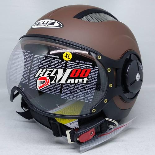 Jual Helm ZEUS Retro 218 Brown Doff Demi Jet ZS218 - XL - Kota Medan - Helm  Mart 88 | Tokopedia