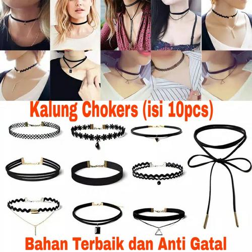 Foto Produk Kalung Chokers Korean Style (1 Set / Isi 10pcs) Terlaris !! dari Everlasting Gift