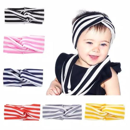 Foto Produk Bandana Turban Bayi Anak / Bando Anak Bayi | Baby Headband Silang - abu dari M&K ( Mom & Kids)