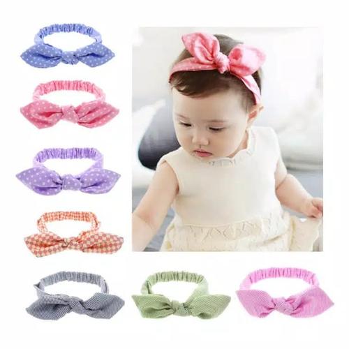 Foto Produk Bandana Turban Bayi Anak Rabbit Kelinci Bando | Baby Headband - POLKADOT UNGU dari M&K ( Mom & Kids)
