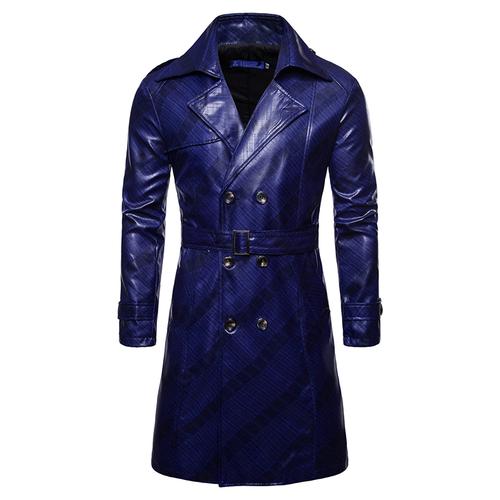 long pleather jacket