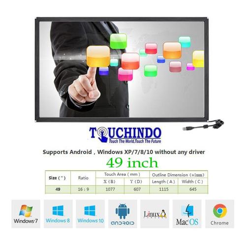 Gambar Touchscreen Panel Overlay 49 Inch Multi Touch Touchindo dari Touchindo Indonesia undefined Tokopedia