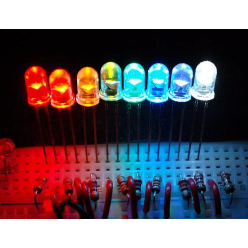 Jual Lampu LED Lamp Bening 3mm - Putih Merah Kuning Biru Hijau 3 mm ...