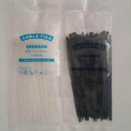 Foto Produk Kabel Ties 15 cm ( 100 Pcs ) - Hitam / Putih CABLE TIES/ KABEL TIS dari Natz