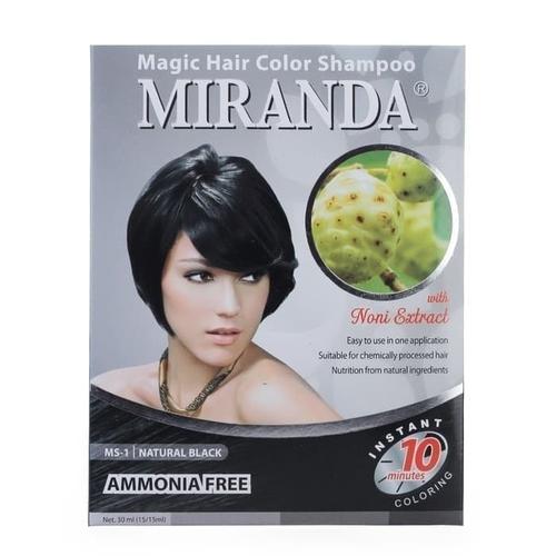 Foto Produk MIRANDA MAGIC HAIR COLOR SHAMPOO MS-1 NATURAL BLACK dari vitaminmurahcom