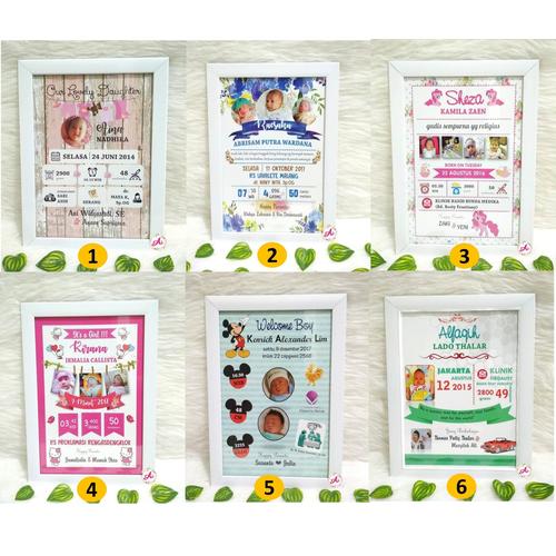 Foto Produk Pajangan l Hiasan Dinding l Kado Poster: Biodata Bayi 32 dari ai_decor