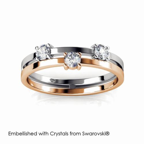 Foto Produk Bonding Ring - Cincin Crystals Swarovski® by Her Jewellery - White Rose Gold, 7 dari Her Jewellery