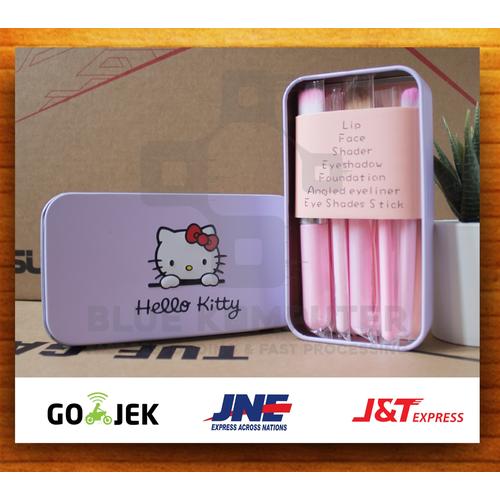 Gambar KITTY BRUSH KALENG 7 in 1 / kuas hello kitty set / make up brush dari bluekomputer undefined Tokopedia