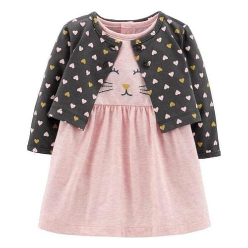 Perempuan Carter Pink Cat Cardigan Love 