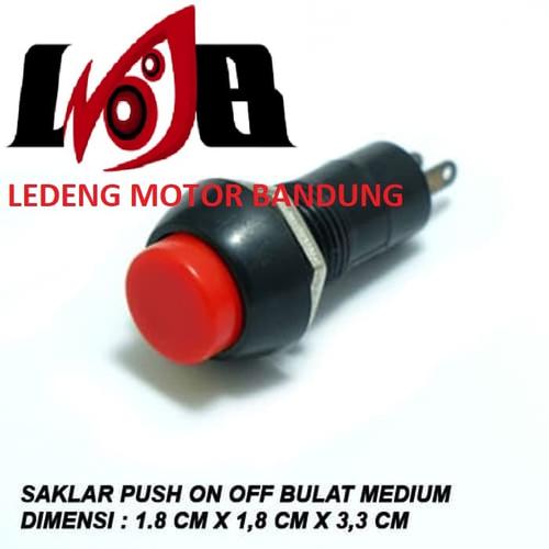 Jual Saklar On Off Push Switch 2 Pin Bulat Tombol Lampu Motor Universal ...