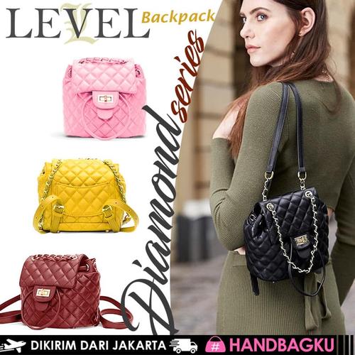 Foto Produk TAS LEVEL RANSEL DIAMOND SERIES BACKPACK WANITA IMPORT BATAM MURAH dari handbagku