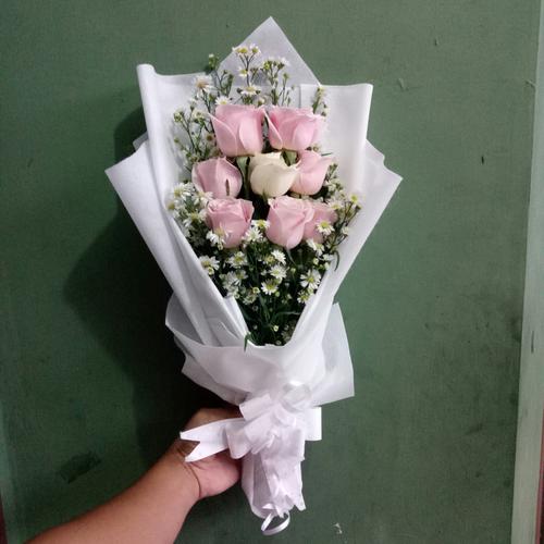 Foto Produk bunga bouquet mawar asli bucket kado ulang tahun florist buket bunga dari Freshcut Flower