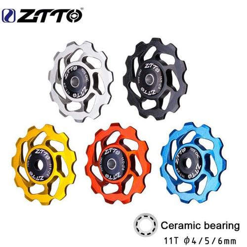 Foto Produk ZTTO Ceramic Bearing Pulley RD Rear Derailleur Jockey Wheel Sepeda - Hitam dari vesantra