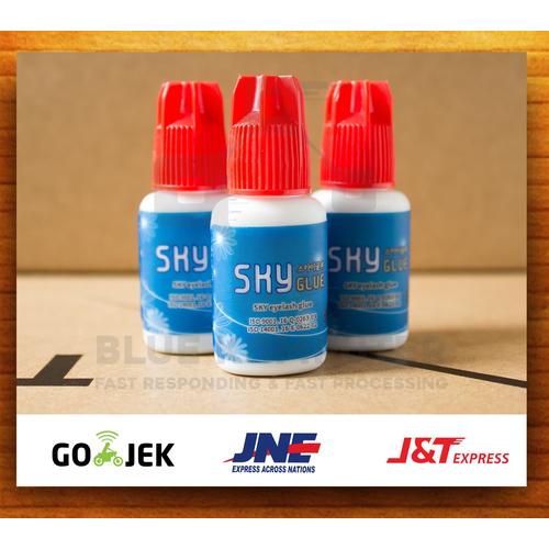 Foto Produk sky glue s+ MURAH 5 ml / lem sky tutup merah / lem bulu mata extension dari bluekomputer
