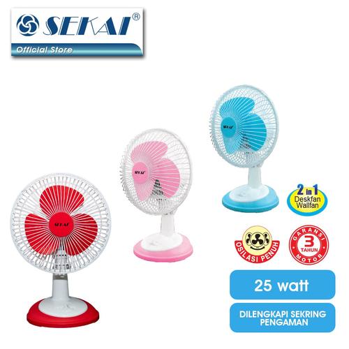 Foto Produk Sekai Kipas Angin Meja (2in1) DFN 706 - Biru Muda dari SEKAI HOME ELECTRONICS