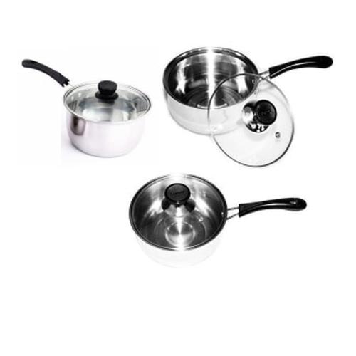 Gambar PROMO SPECIAL!! Milk Pot Set/Panci Gagang Stainless 1 Set Isi dari girlsngurls undefined Tokopedia