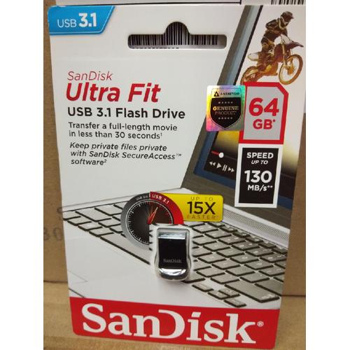 Foto Produk Sandisk Ultra Fit USB 3.1 Flashdisk 64GB CZ430 dari FJ COM