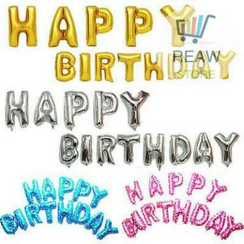Foto Produk Balon Foil Huruf dan Angka (Gold, Silver, Pink, Biru) - Gold dari Reaw Store