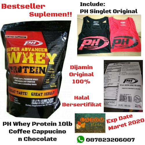 Foto Produk PH Whey Protein 10 lb Pro Hybrid Suplemen Fitness Gym Free Singlet Ori dari LASOM store