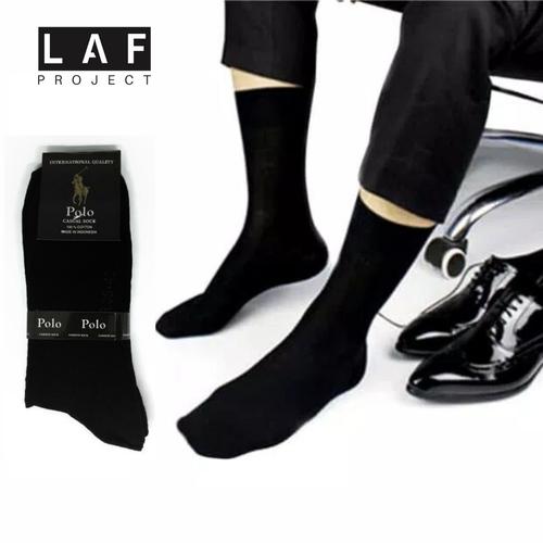 Foto Produk Kaos Kaki Hitam Polos Kerja Pria Premium LAF Project - Hitam dari LAF Project