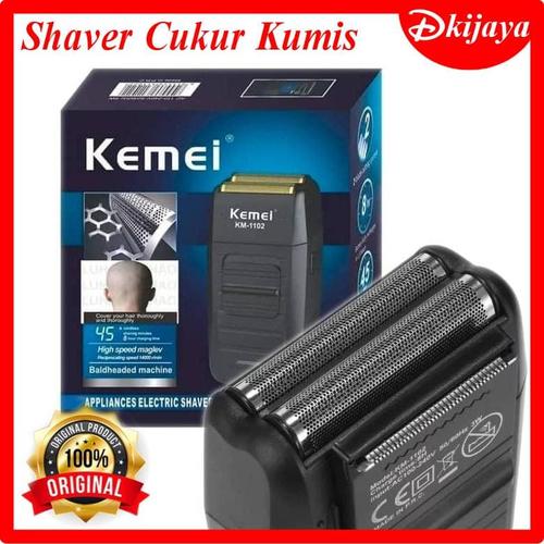 Foto Produk ORIGINAL SHAVER KEMEI KM 1102 DUAL BLADE NET mirip wahl 5 star finale dari DKIJAYA