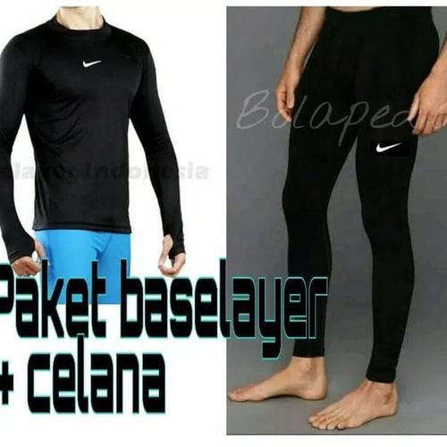Jual Paket celana baselayer manset nike adidas renang diving gym