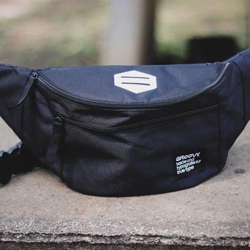 Foto Produk waistbag pria tas selempang pria murah surabaya tas import lokal - Navy dari Mamanstore