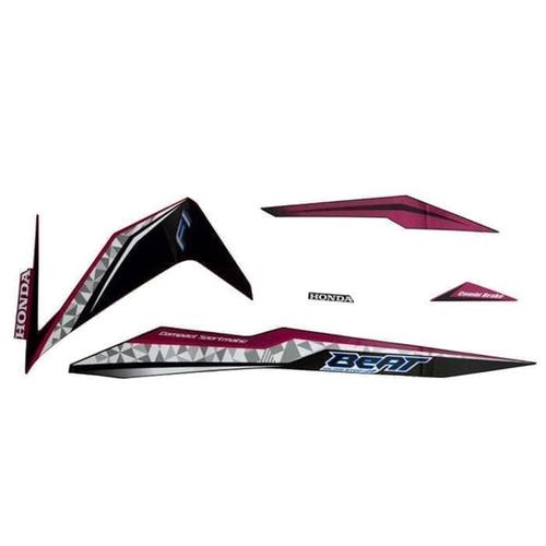 Gambar Sticker Body Kiri Magenta Hitam New BeAT eSP 871X0K81N00ZCL dari Honda Cengkareng Kota Tangerang Tokopedia