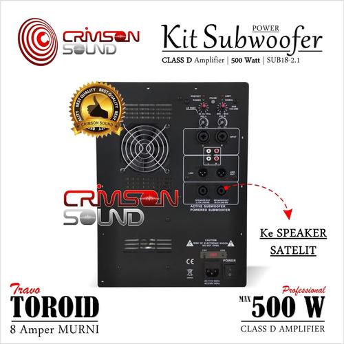 Foto Produk POWER KIT SUBWOOFER Aktif 500 Watt CLASS D Sub18-2.1 dari Crimson Sound