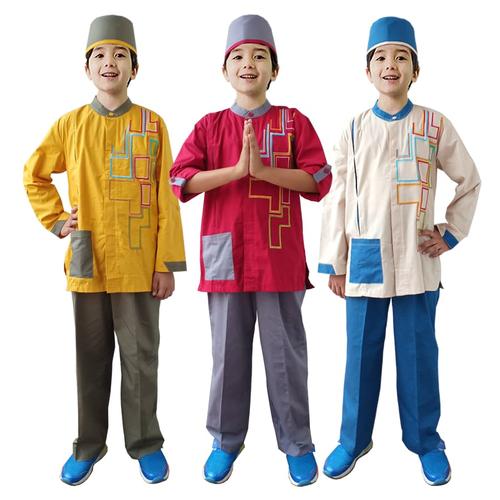 Foto Produk Baju Koko Anak Warna Fayrany FKW-011 Size 1 - 5 Tahun - 5 tahun, Merah dari Fayrany