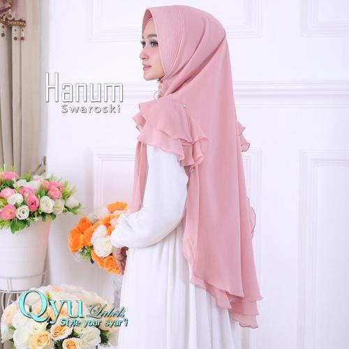 Foto Produk Jilbab Instan Hijab Syari Kerudung Khimar Ceruti Sifon Hanum Swarosky dari Jilbab Pusat