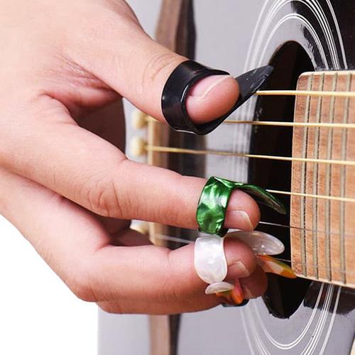 Foto Produk Pick Jari Gitar (1 Set 5 pcs) Celluloid Guitar Finger Pick PJ-001-005 dari BRANDOS