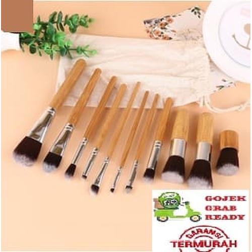 Foto Produk Kuas Bambu Make Up Bamboo Brush Set 11pcs dari Alat Ukur Dan Repeater