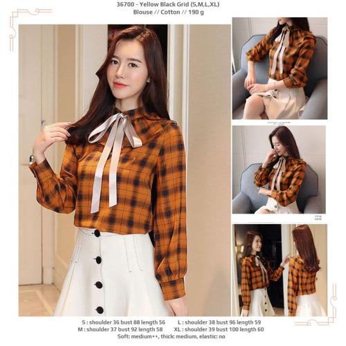 Jual Yellow Black Grid (S,M,L,XL 