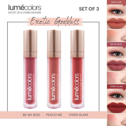 Foto Produk LUMECOLORS VELVET LIP & CHEEK MOUSSE - SET OF 3 ( EXOTIC GODDESS ) dari lumecolorsindonesia