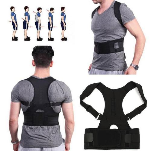 Foto Produk Penyangga Punggung Shoulder Back Support Belt Posture Corrector Korset - Hitam XL dari lbagstore